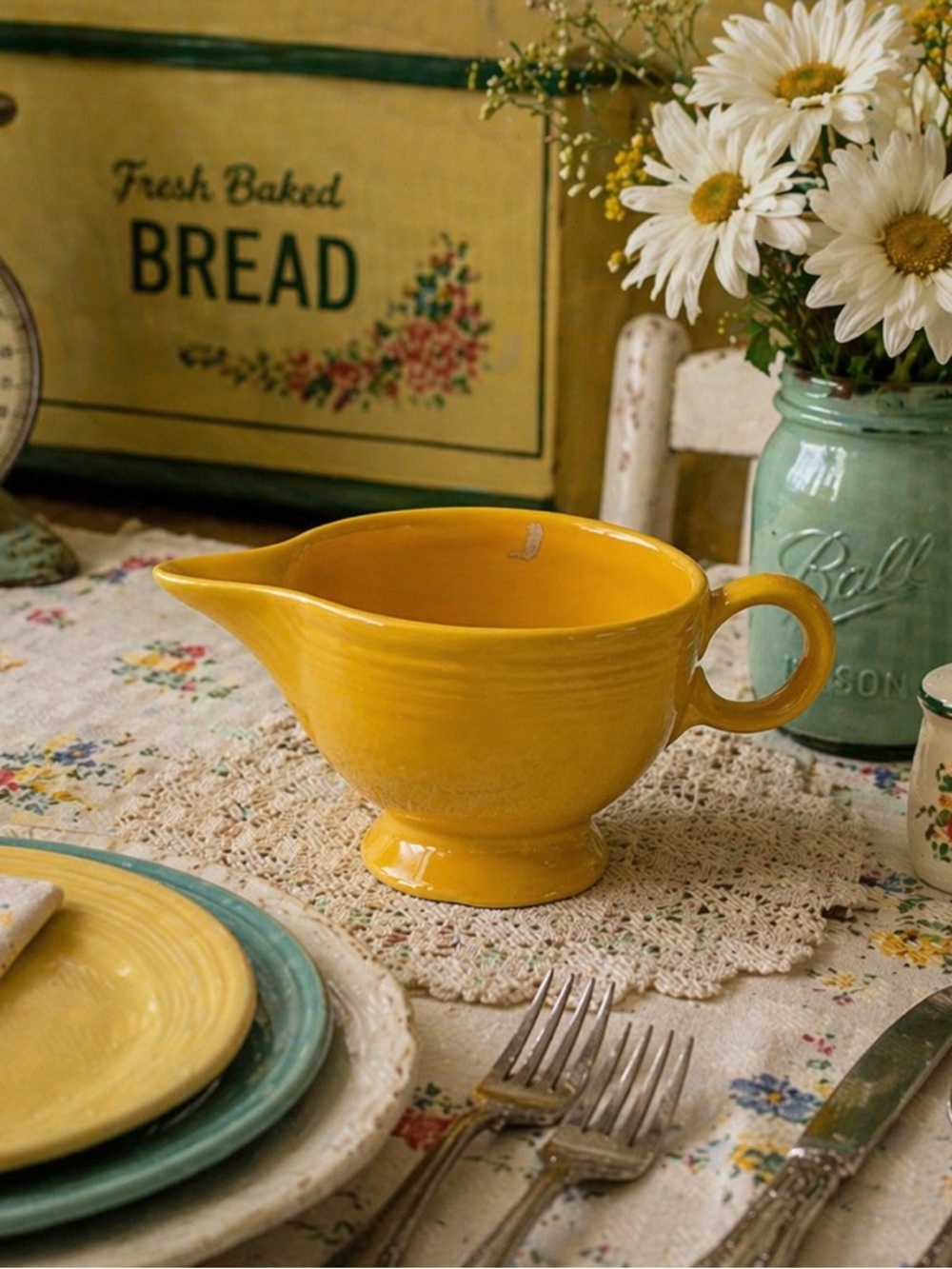 Fiestaware Vintage Yellow Creamer